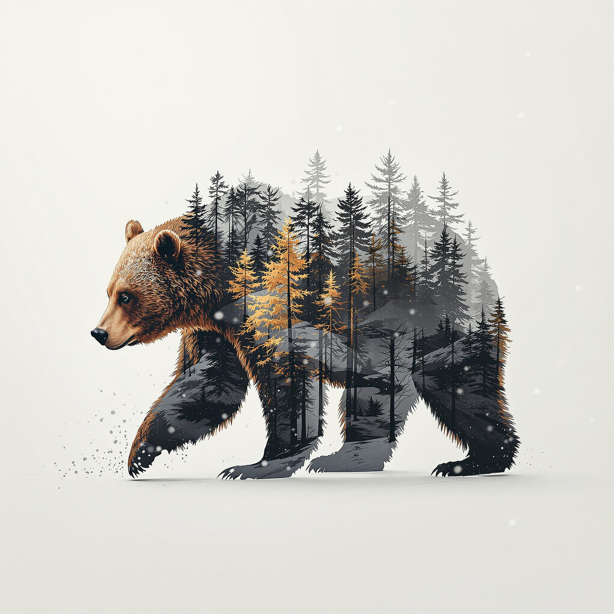 FLUX prompt: The image displays a captivating blend of natural ...