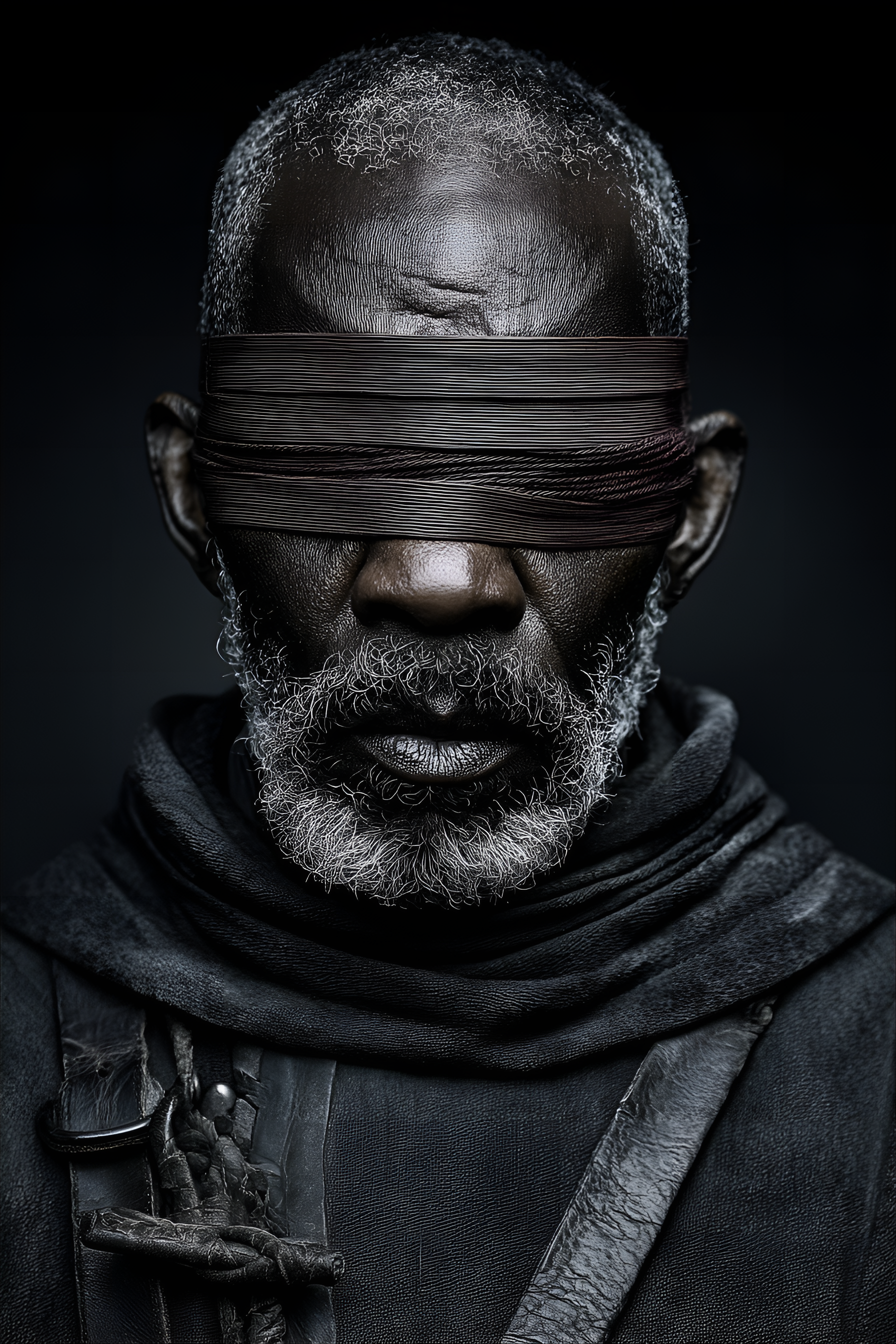 Midjourney prompt: Close-up portrait of a mature man, likely middle-a...