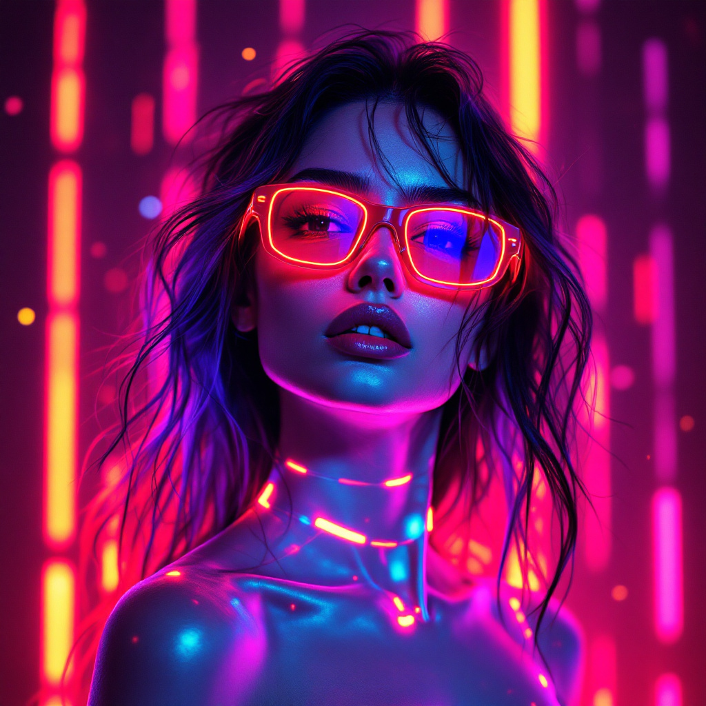 FLUX prompt: a full body bio limerent woman looking at viewer, ...