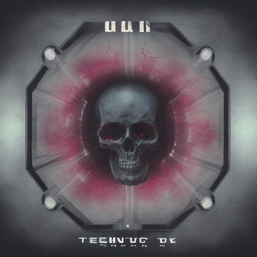 Openjourney prompt: techno dark cover album design, something which is...