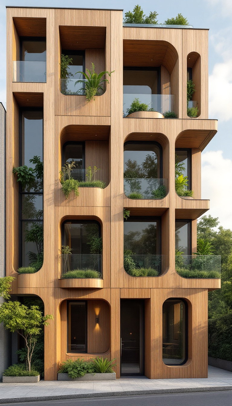 FLUX prompt: An ITALIAN  building where there are vertical wood...