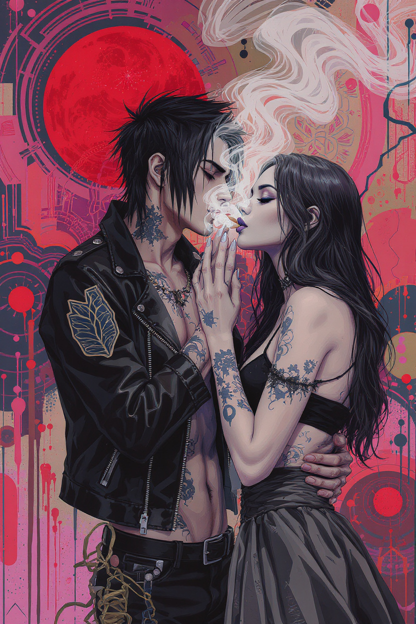 Flux Kontext  prompt: create a gorgeously mysterious and cool couple, th...