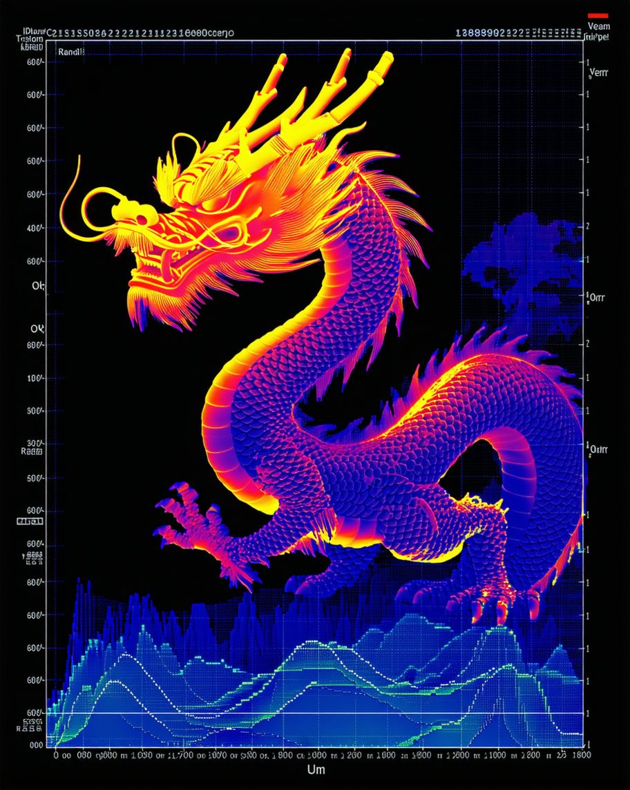 Stable Diffusion prompt:
A thermal image scan of a majestic dragon, depict...