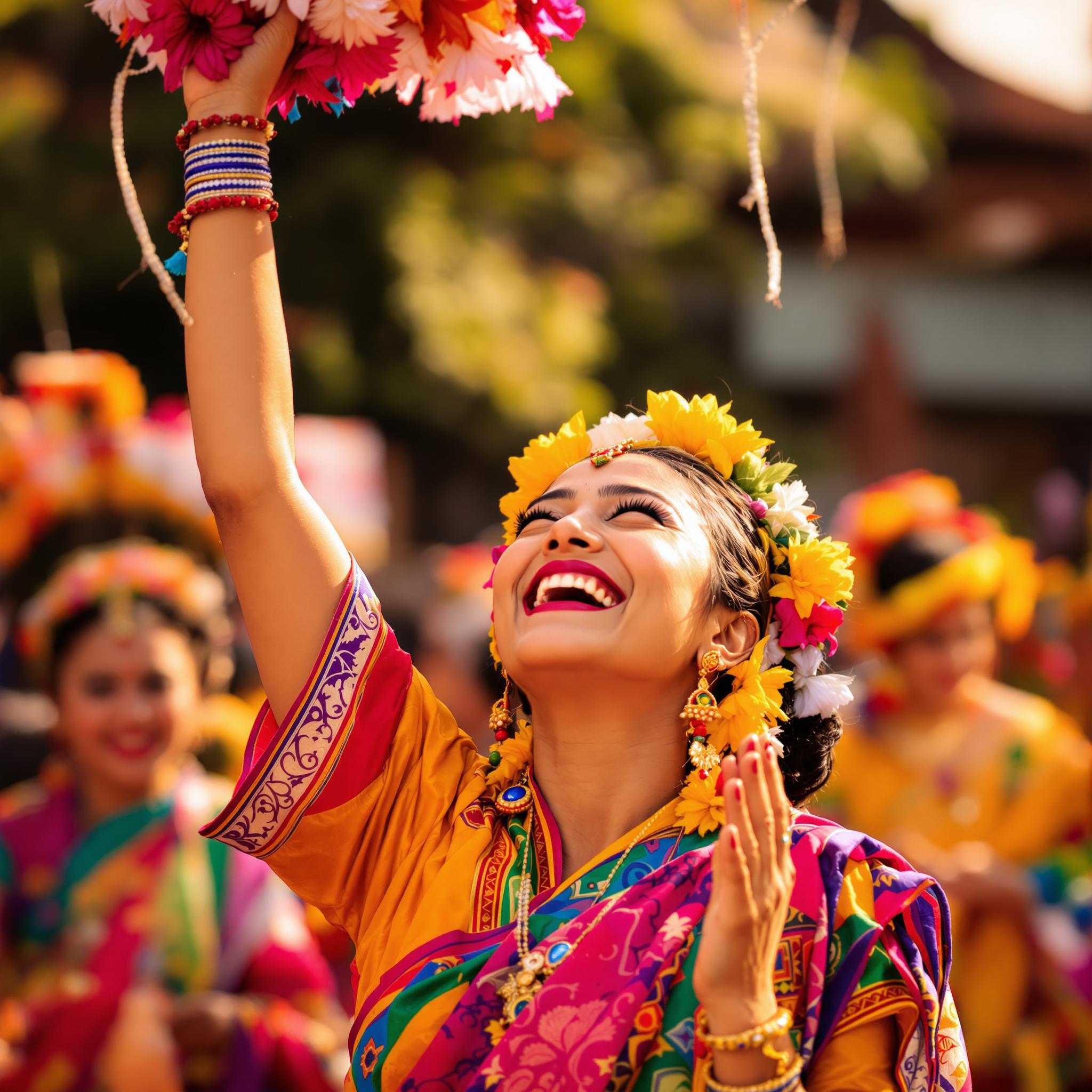 FLUX prompt: The image captures a joyous moment, centered on a ...