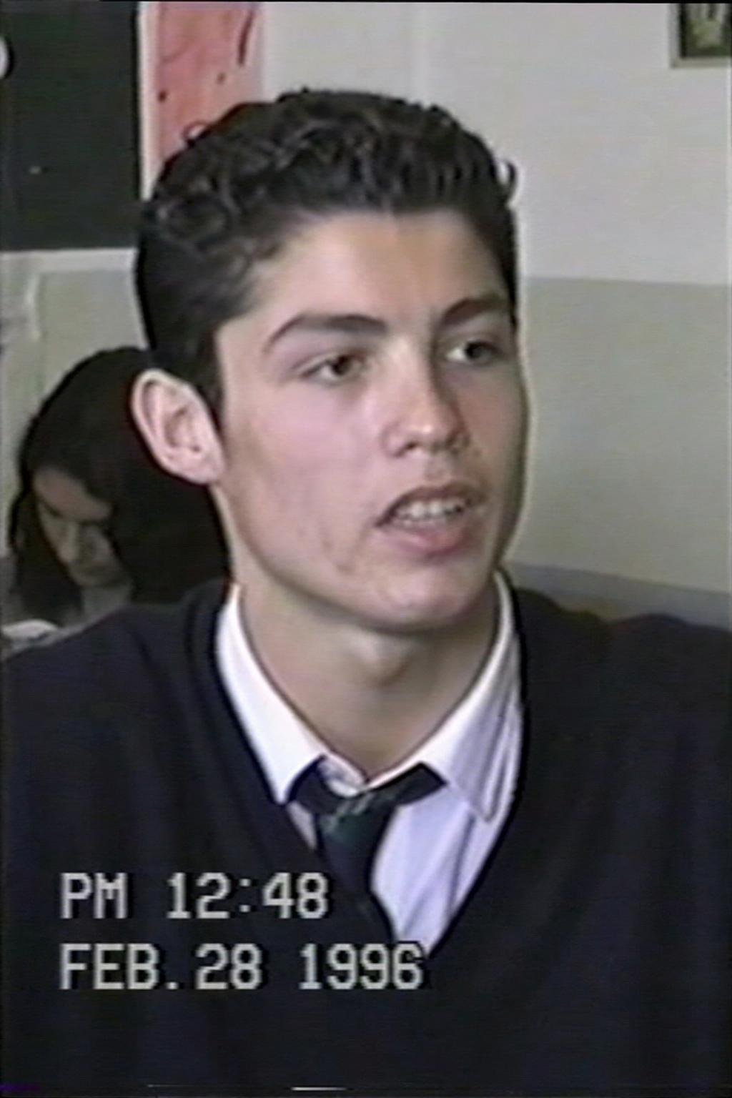 ChatGPT Image prompt: Image of Cristiano Ronaldo from a VHS camcorder re...