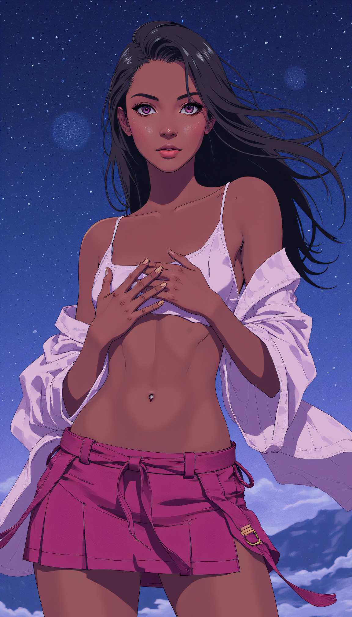 FLUX prompt: anime full body Thick, bold outlines of a 24-year-...