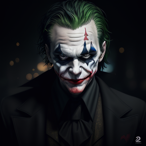 DreamShaper prompt: Joker risen from the ashes, sparks, 8k, hd, contou...