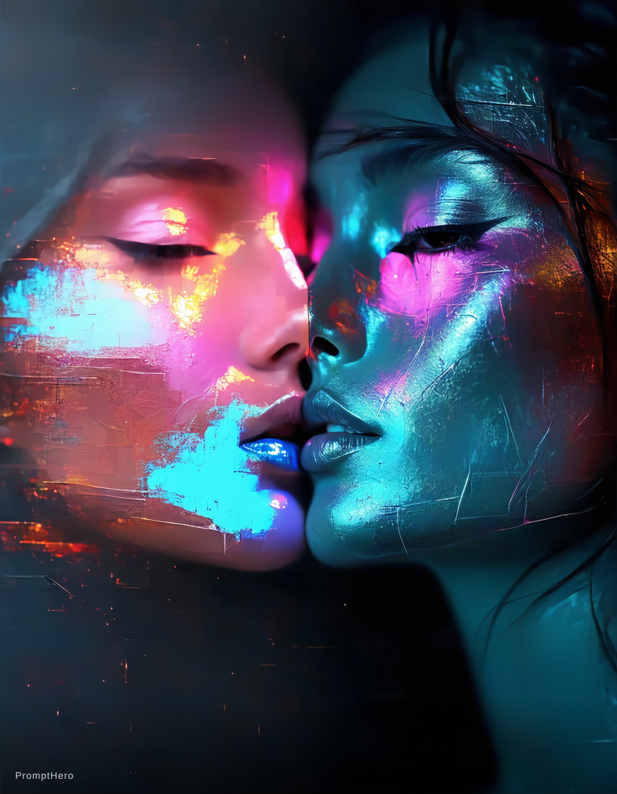 Stable Diffusion  prompt: Combine the two images, meaning the colors, the me...
