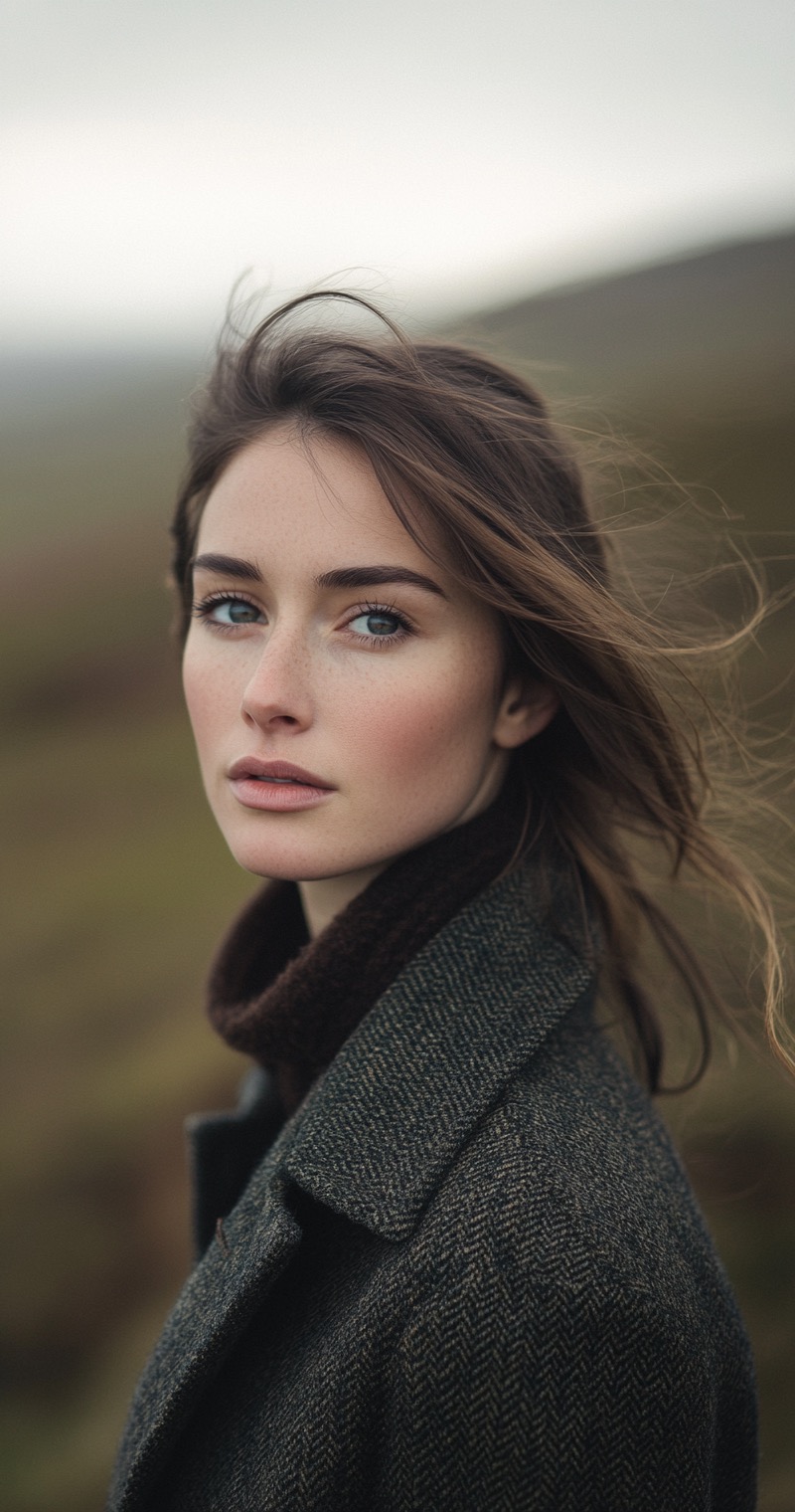 Midjourney prompt: woman in the field, in the style of outdoor fashio...