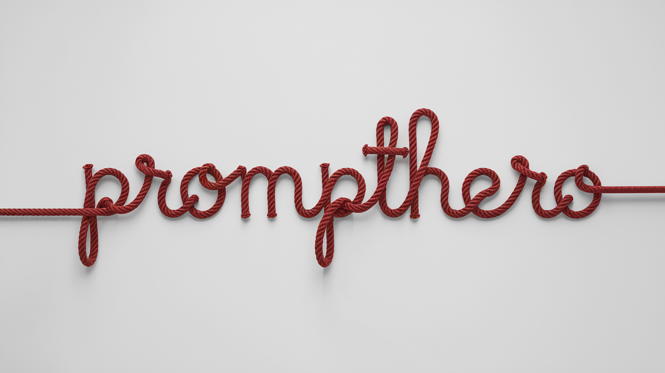 Ideogram prompt: A minimalist design of the word "PROMPTHERO" forme...
