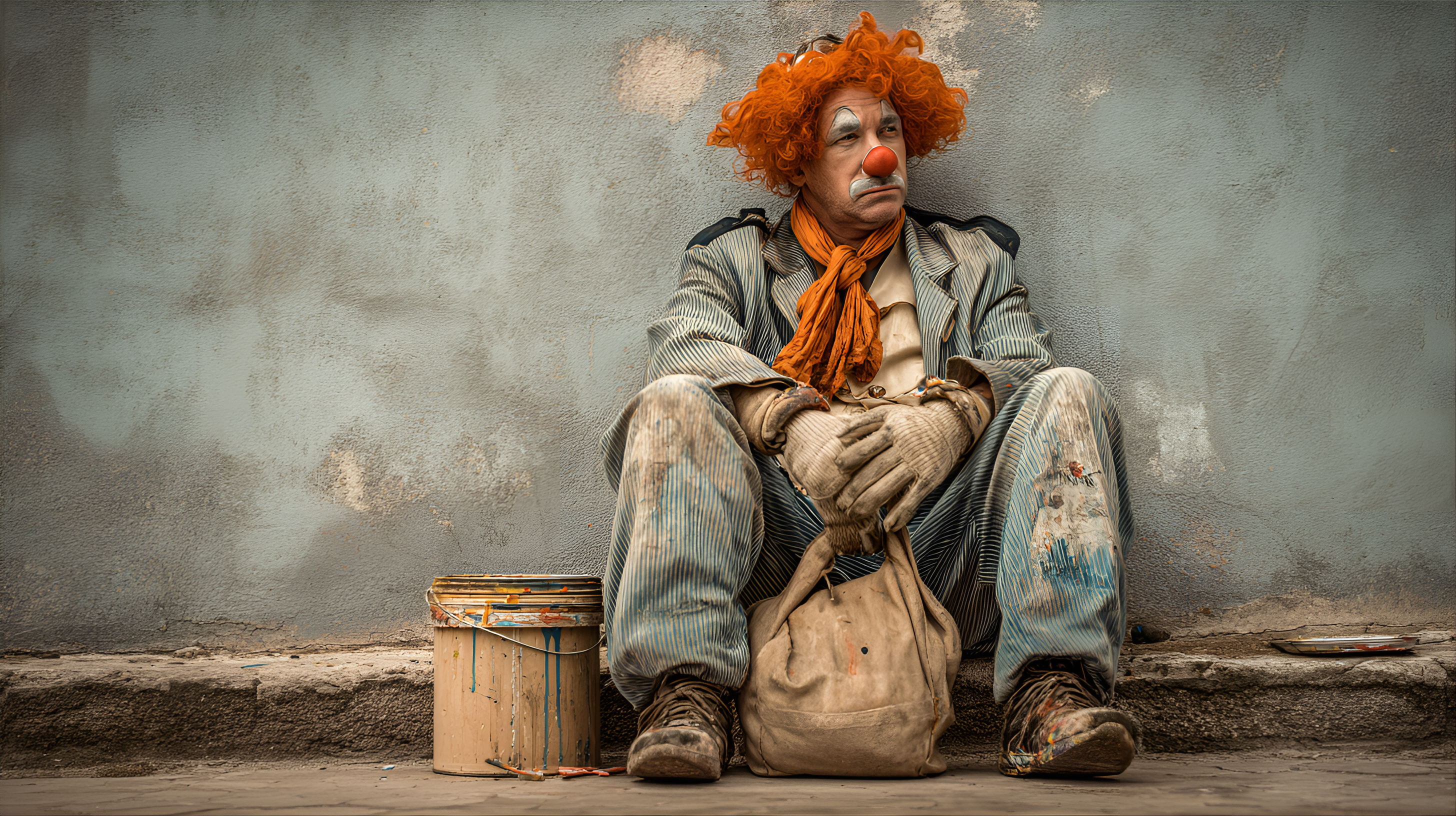 Midjourney prompt: middle-aged, light-skinned man, dressed as a dishe...