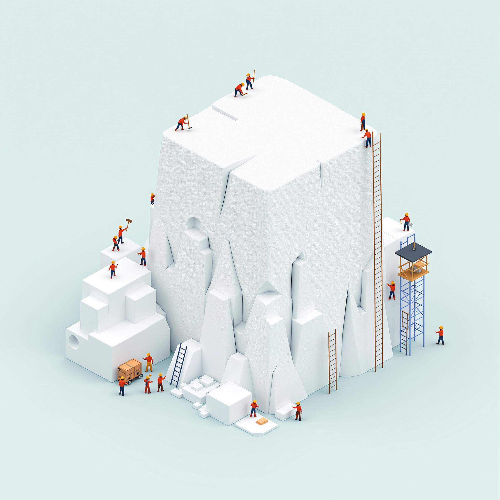 FLUX prompt: A squared white eraser in an isometric environment...