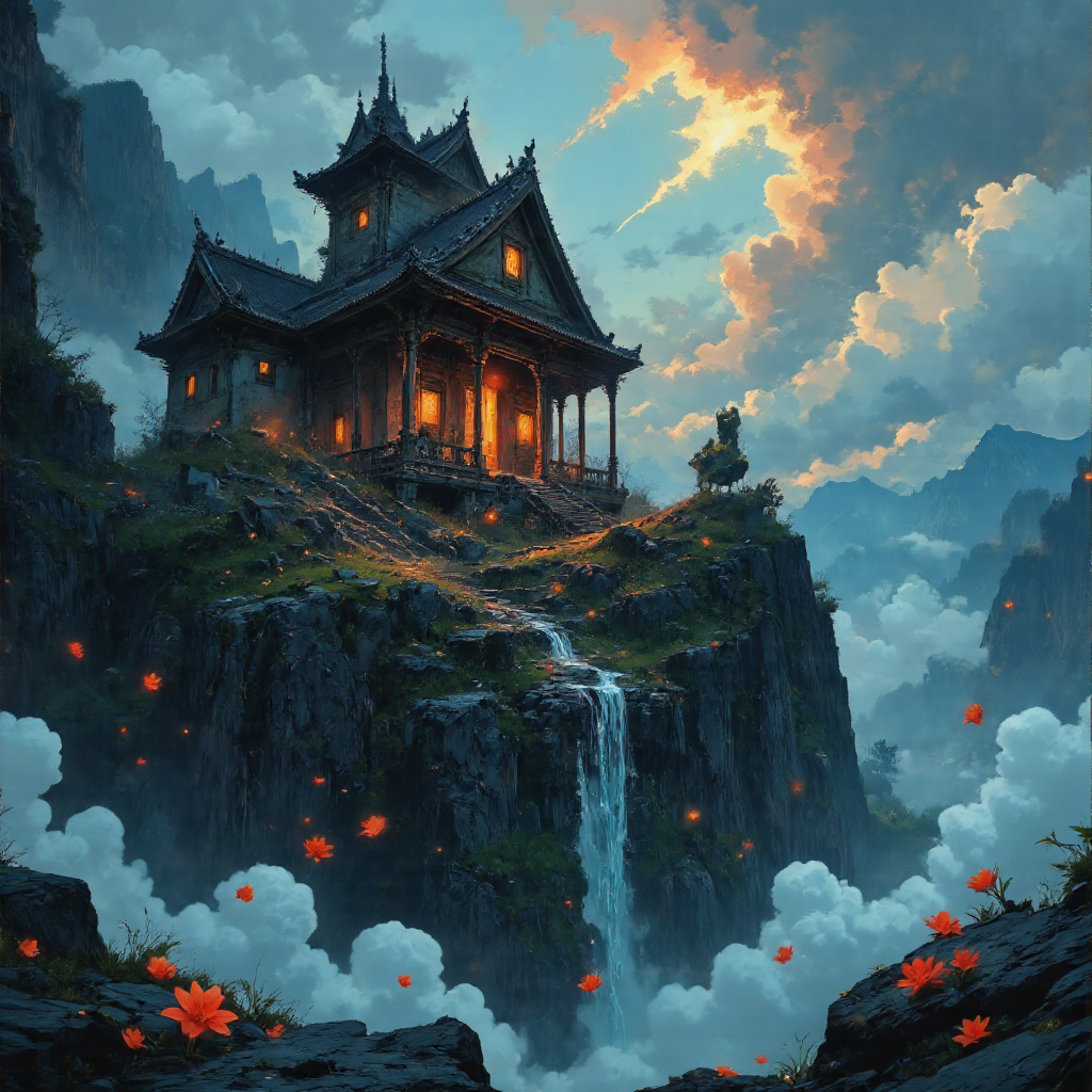 FLUX prompt: ("Wastelands: The Jade Collapse":1.4), a towering...