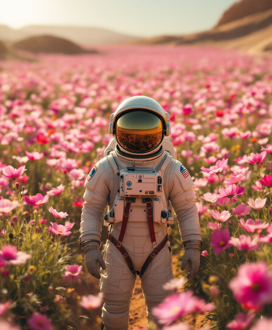 FLUX prompt: A highly detailed astronaut in a realistic, well-t...