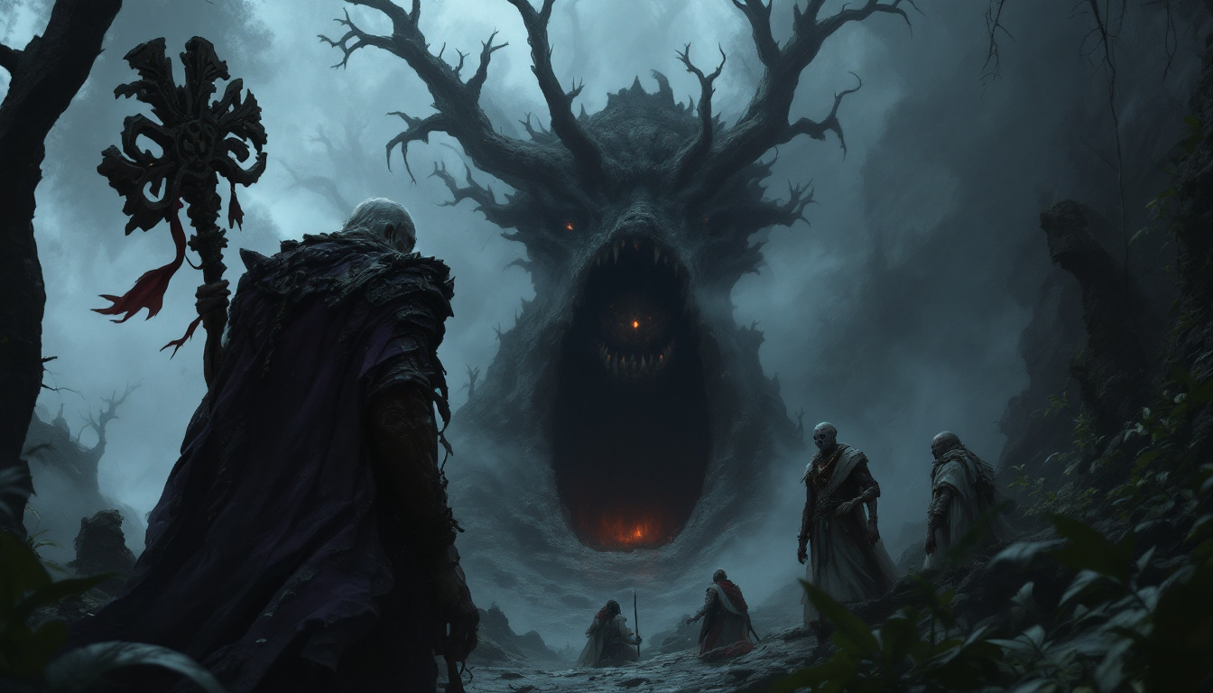 FLUX prompt: - **The King**: Aged and weary, with sunken eyes a...