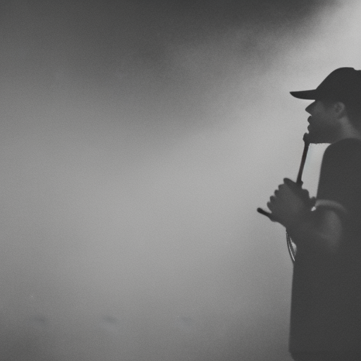 Stable Diffusion prompt: black and white photography of rapper in baseball ...