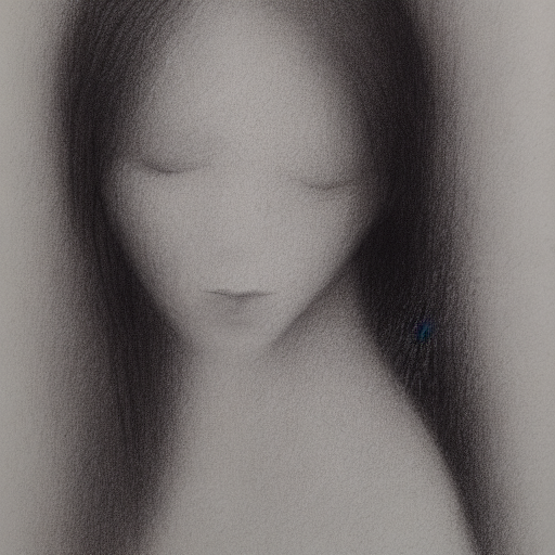 Stable Diffusion prompt: graphite pencil drawing, simple, woman's face, bea...