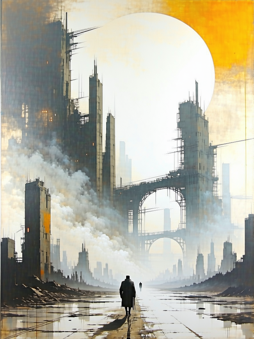 Stable Diffusion prompt: /imagine prompt an amazing dystopian image (in the...