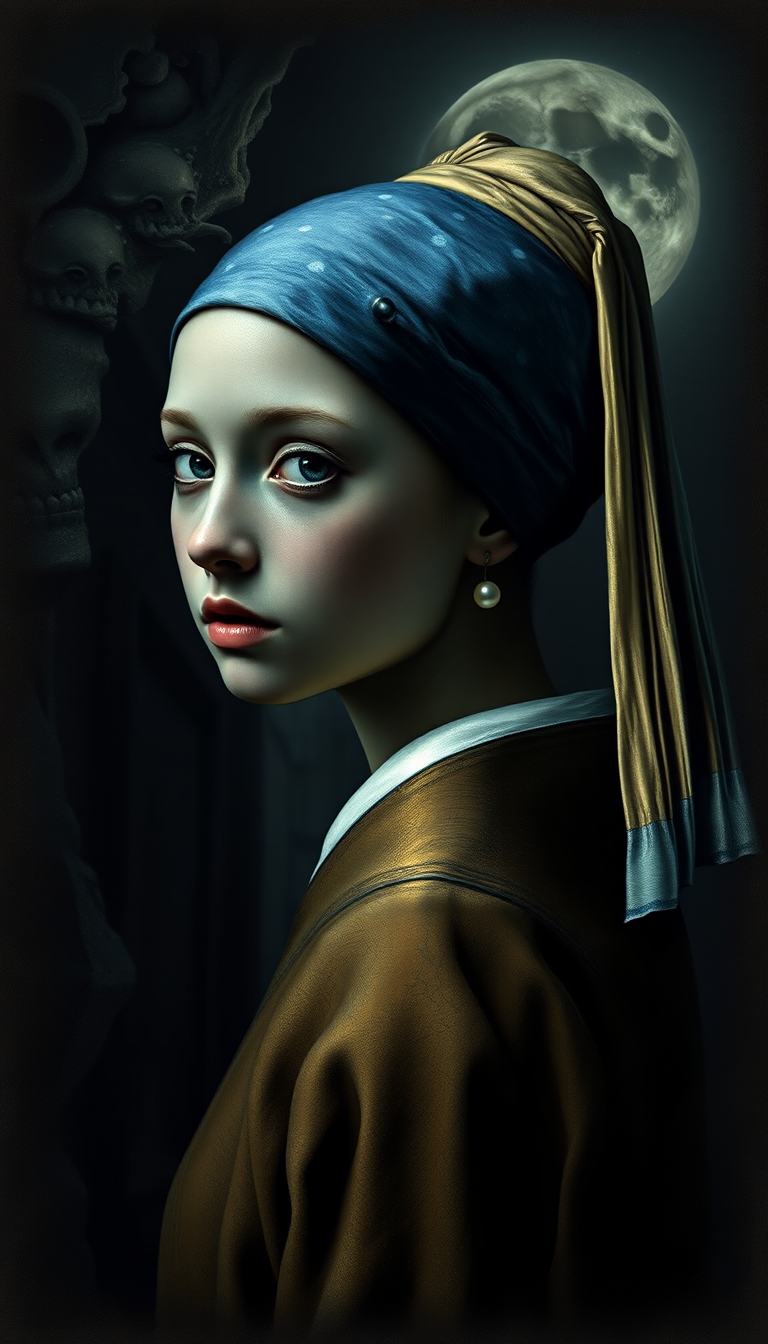 FLUX prompt: An eerie, high-definition masterpiece of a girl wi...