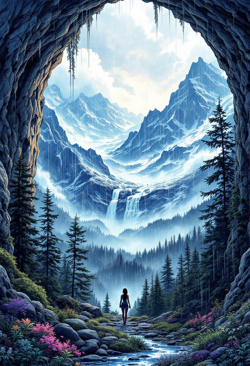 FLUX prompt: Sketch, Beautiful Colored Pencil Line Art, Beautif...