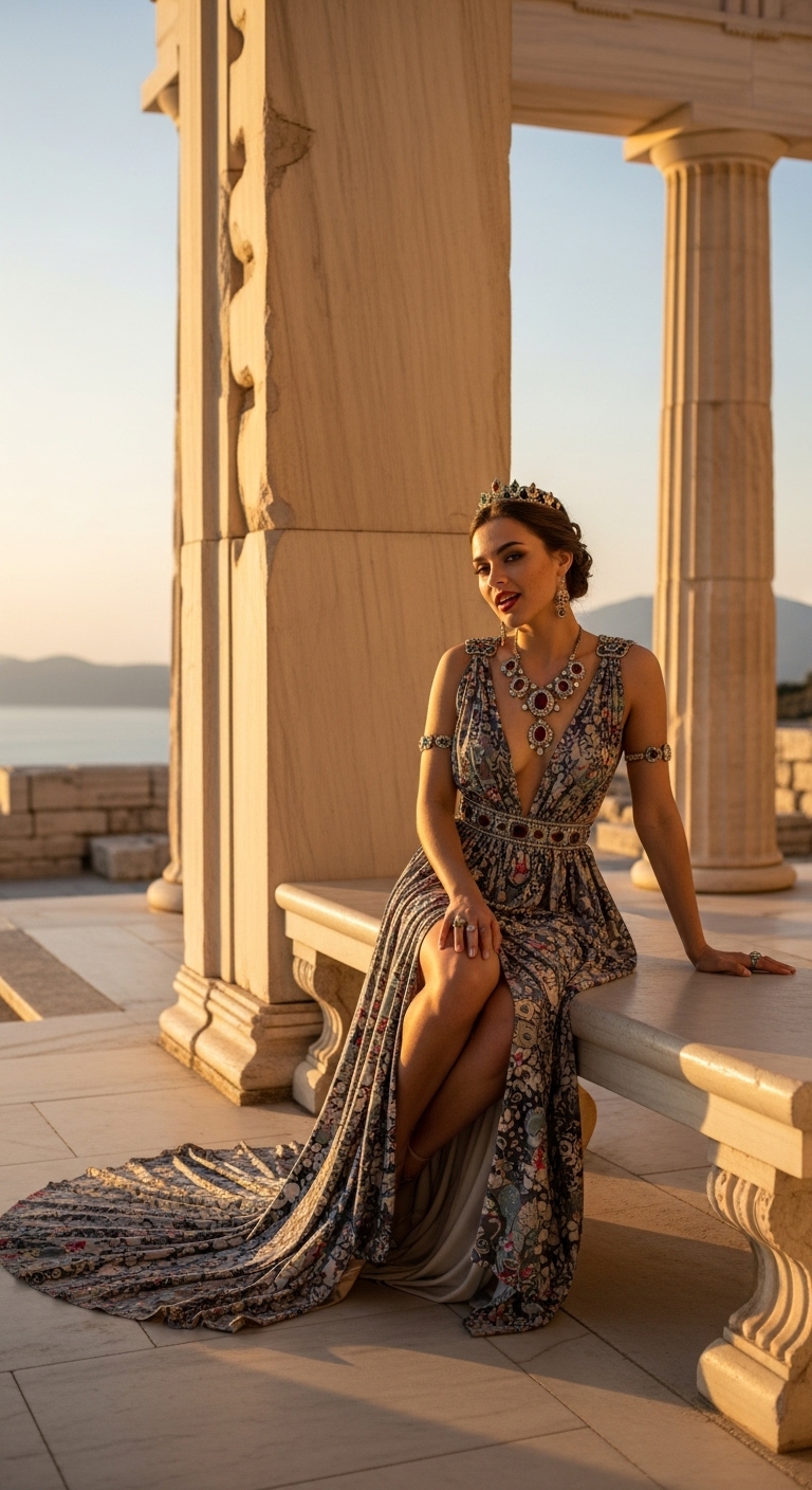Imagen prompt: very atractive Bulgarian queen, super exposing que...