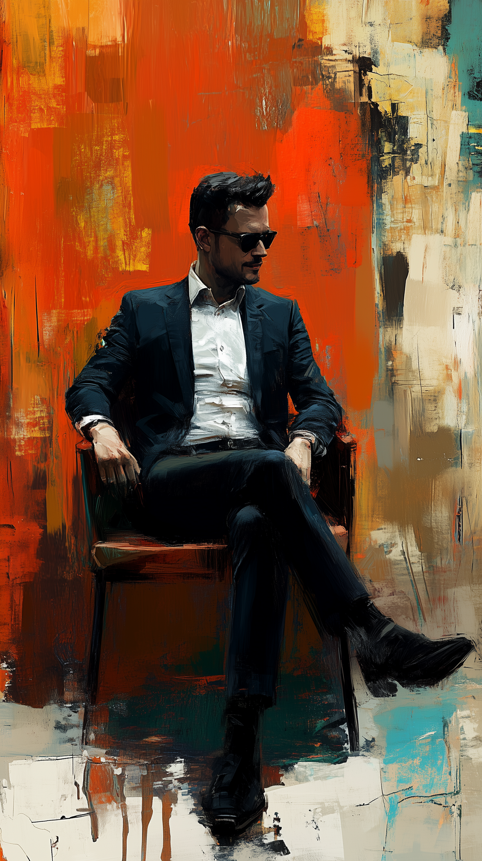 Midjourney prompt: A painting-like image of a satisfied client experi...