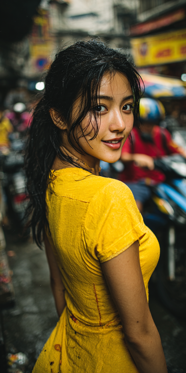 Midjourney Papercut prompt: woman, side view, slight smile, shot on a Canon A7...