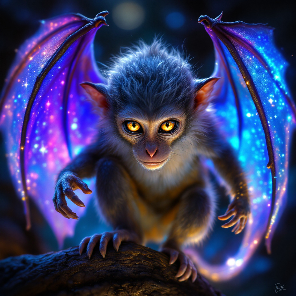 FLUX prompt: Envision a mesmerizing, luminescent creature that ...
