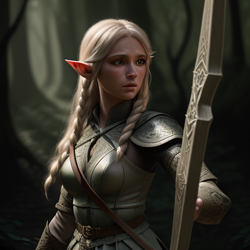 DreamShaper prompt: Ultra-detailed beautiful elf female archer in the ...
