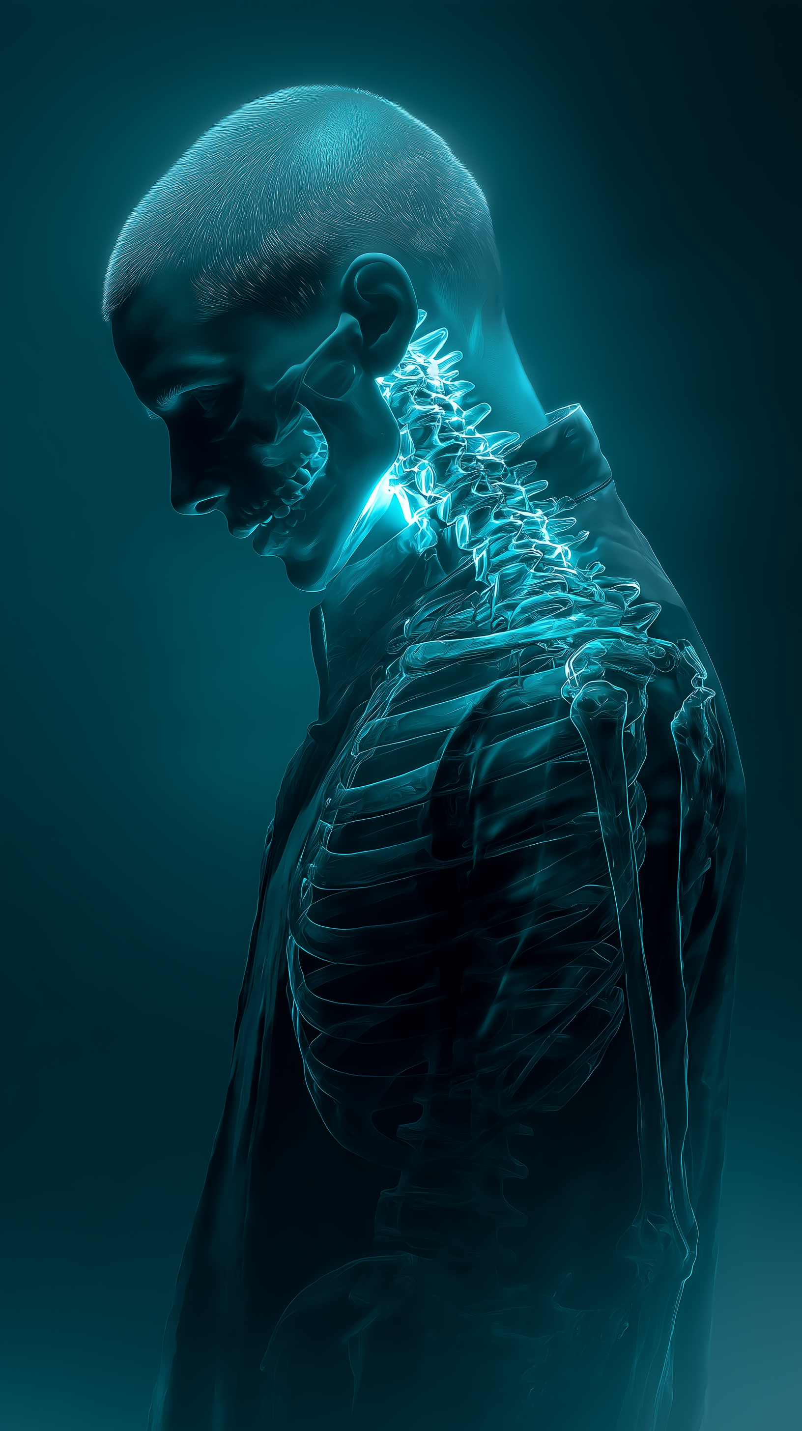 Midjourney prompt: futuristic surrealism, front portrait of a man, si...