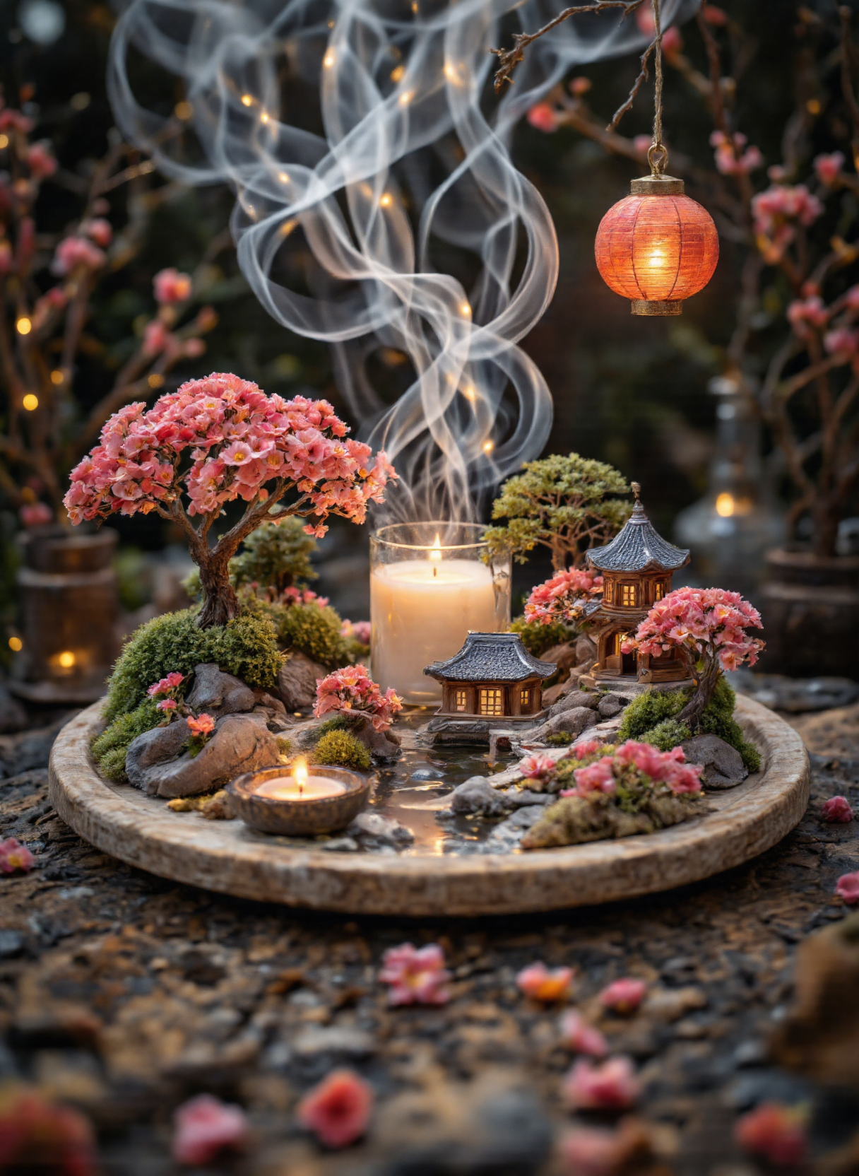 FLUX prompt: The image depicts an intricately designed candle h...