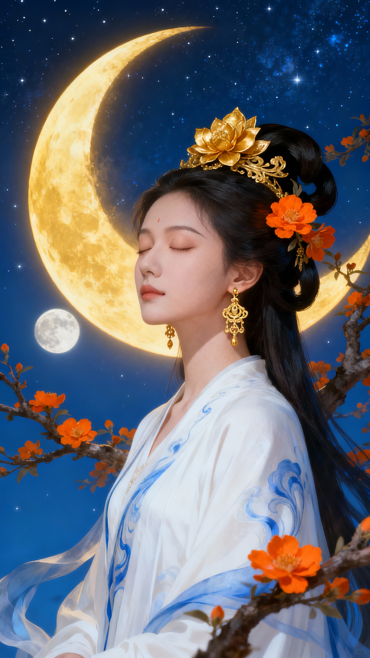 Seedream prompt: Photorealistic artwork of a serene, celestial Asia...