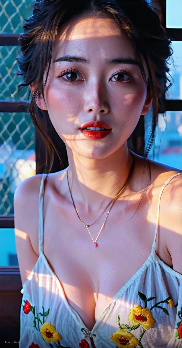 Hero prompt: A cinematic photorealistic boudoir portrait of a b...