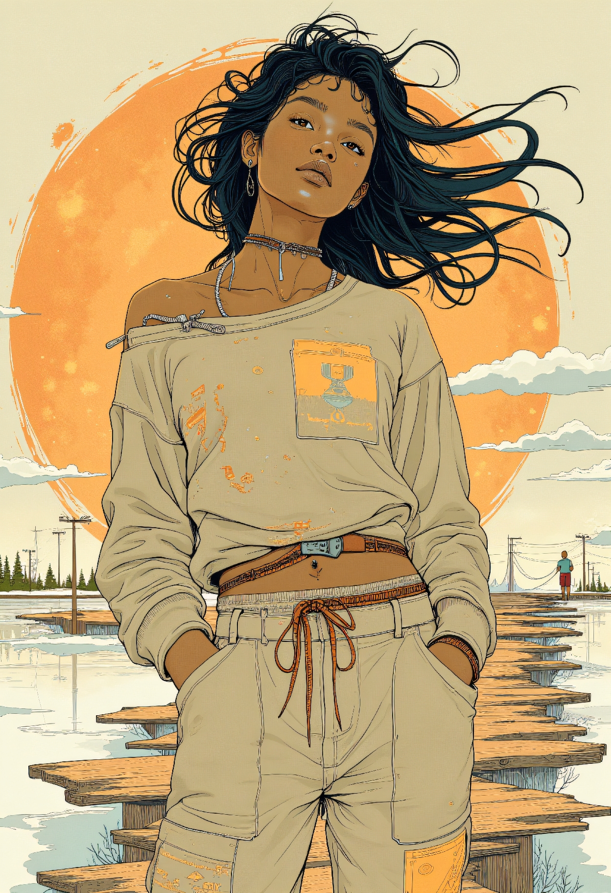 FLUX prompt: Image Drawing deconstucivist Fashion of a 24 year ...