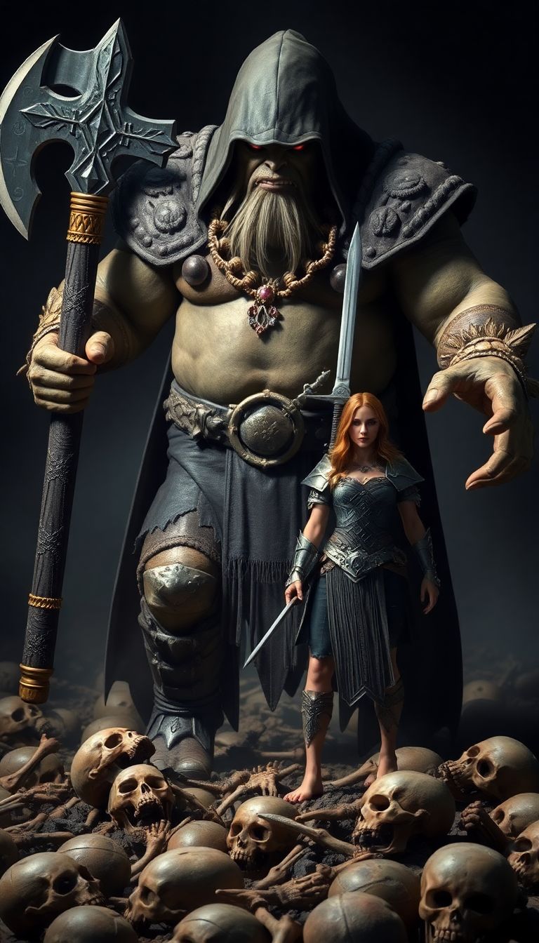 FLUX prompt: Ultra realistic looking DND character, ), hooded g...
