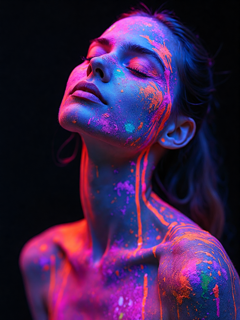 FLUX prompt:  full body ighlyy detailed portrait of a woman wit...