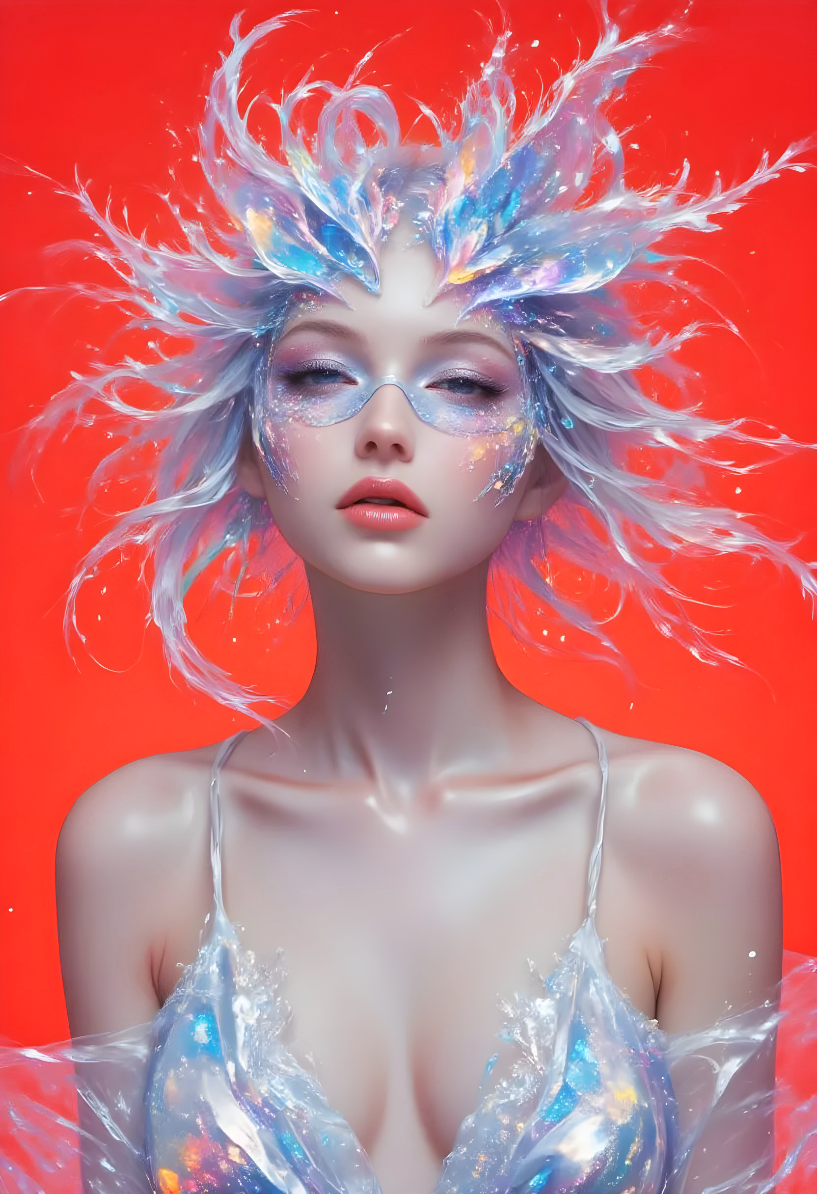 FLUX prompt: A hyper-realistic portrait, in HD, 8K, of a woman ...