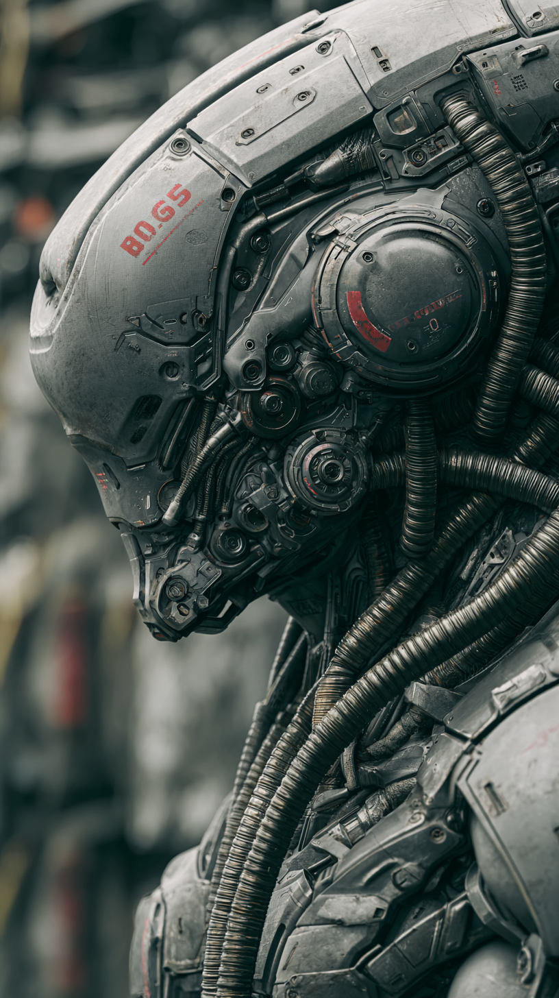 Midjourney Shatter prompt: ultra-detailed hard sci-fi biomechanical photograp...