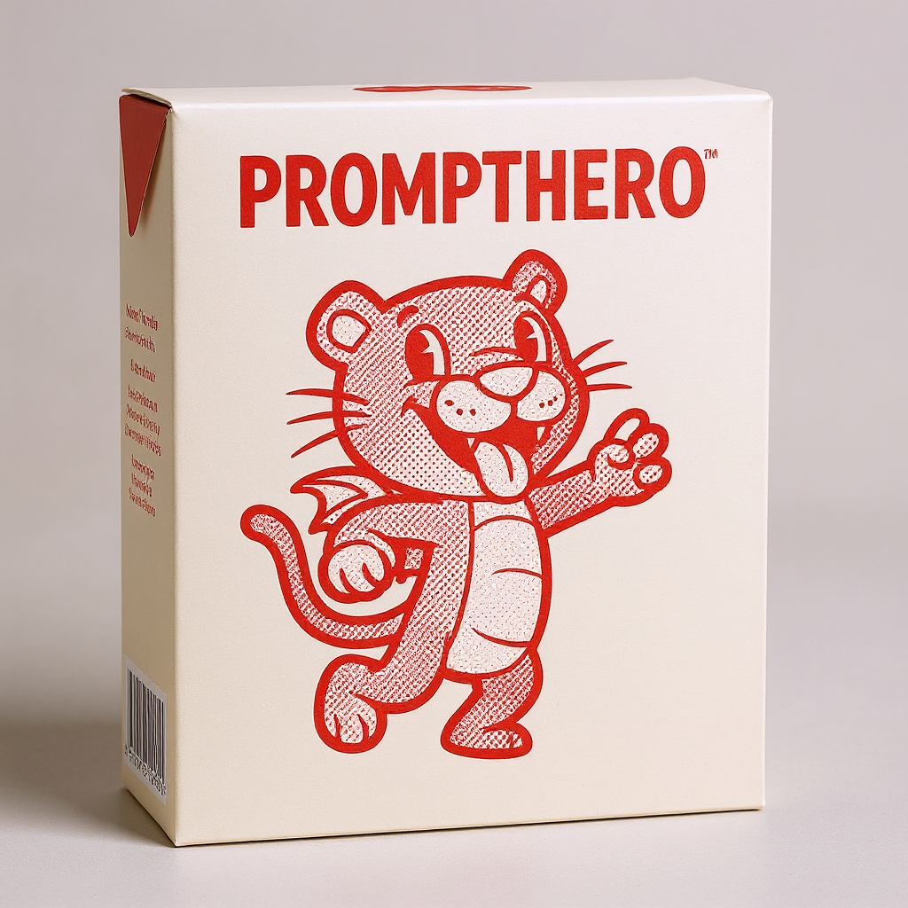 FLUX prompt: Write Prompthero on top of the Mascot and put it o...