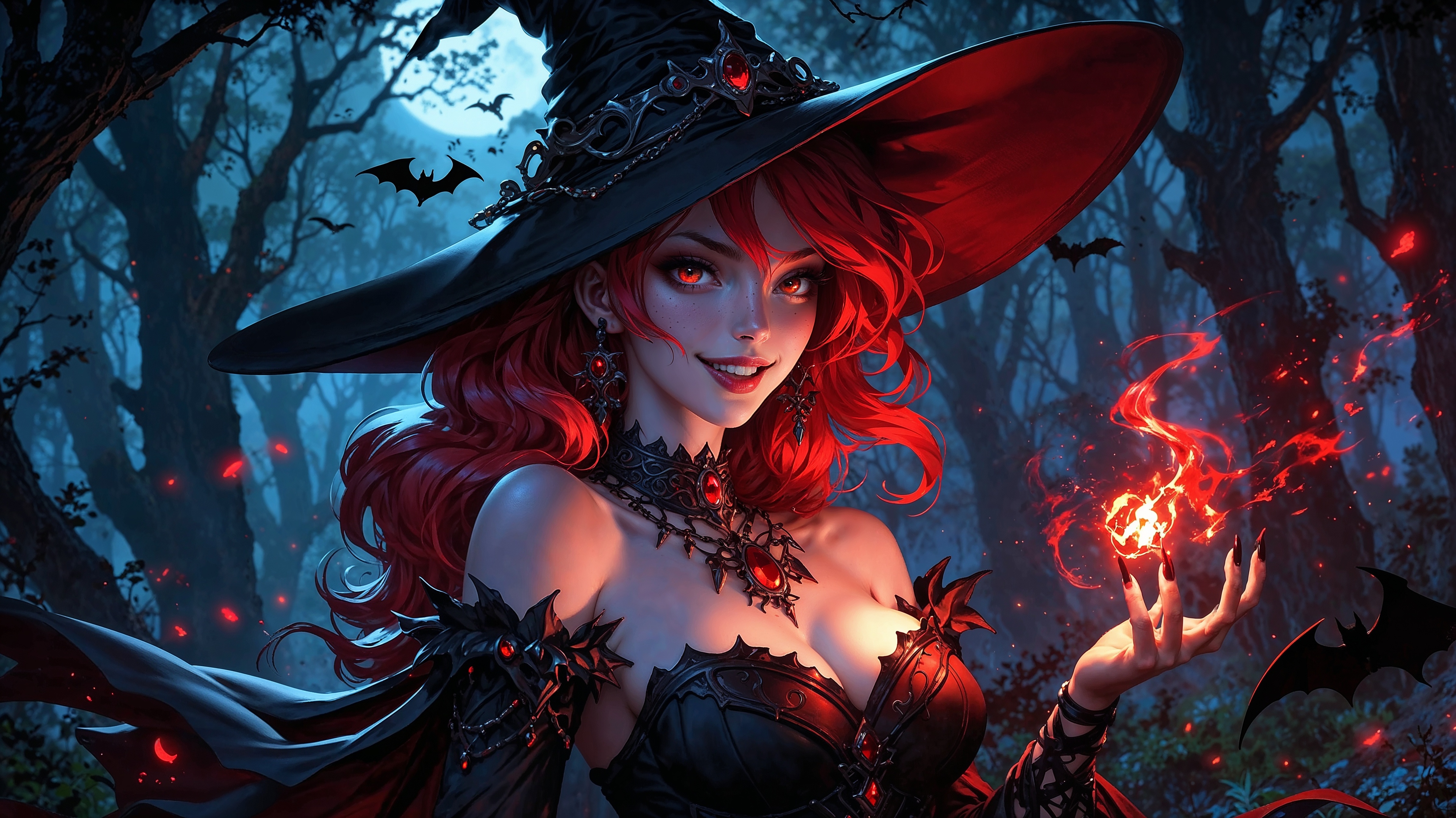 Stable Diffusion prompt: Image is a digital fantasy artwork featuring a wit...