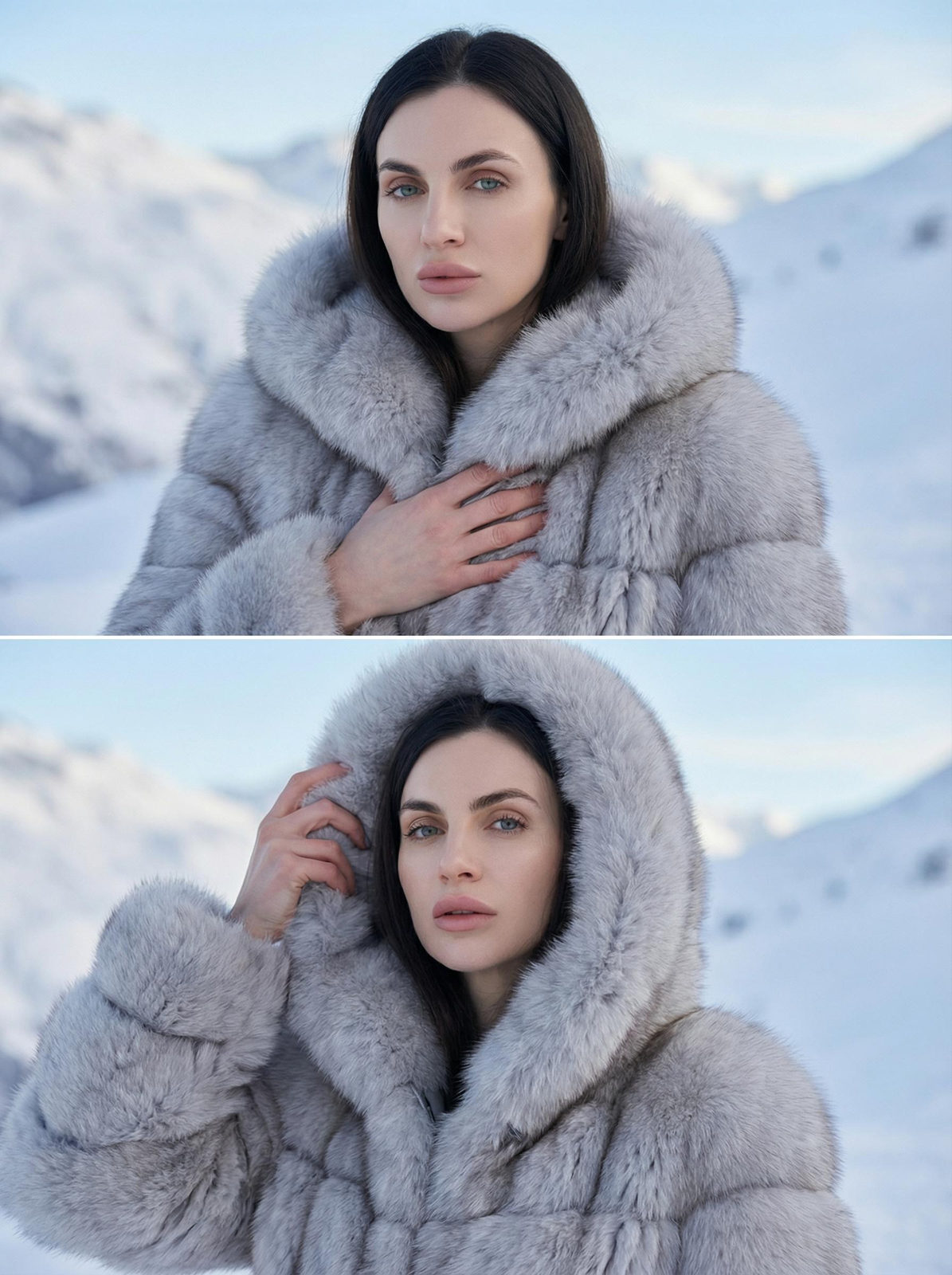 Snowy Mountain Gray Fur