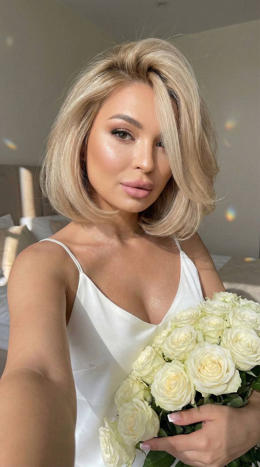 Satin Bloom Selfie