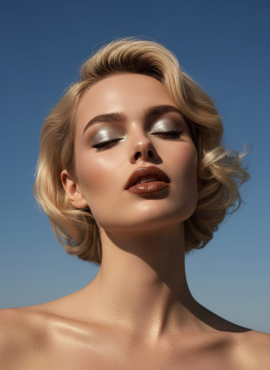 Sunlit Metallic Makeup