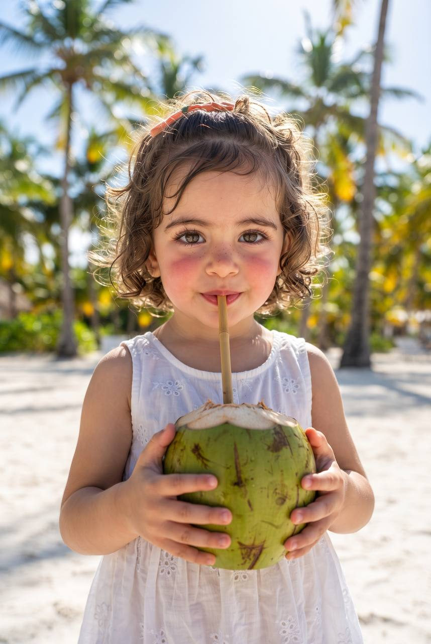 Tropical Coconut Selfie