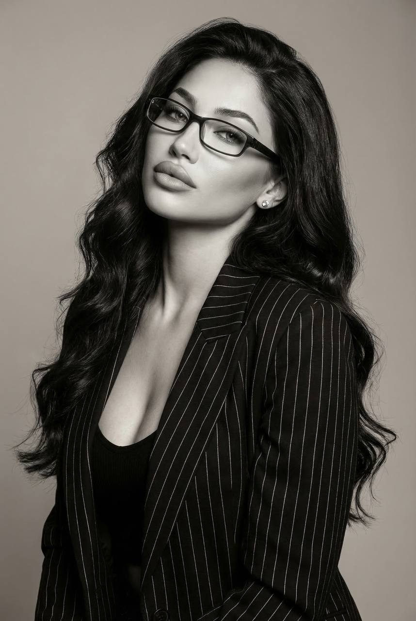 Pinstripe Blazer Glasses