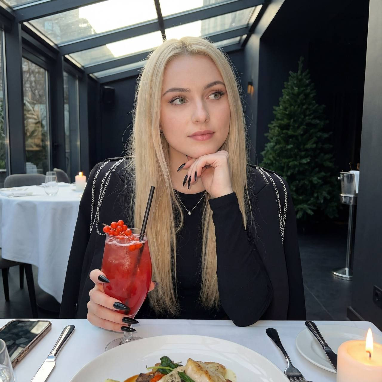 Black Blazer Red Cocktail