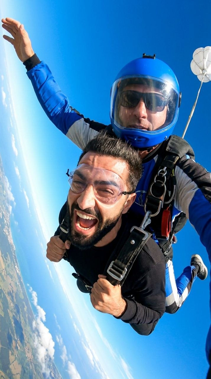 Tandem Skydive Fisheye Self-Portrait