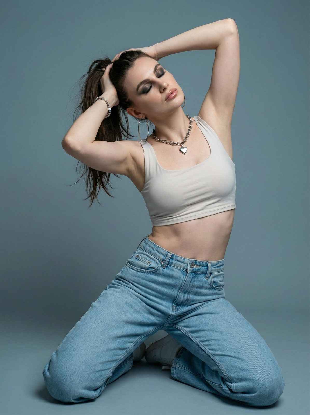 White Crop High Pony