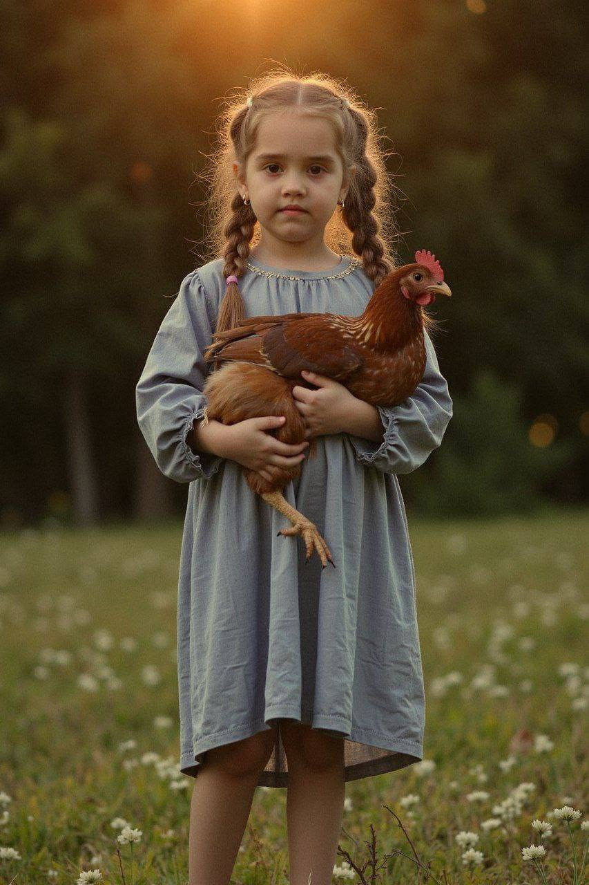 Dusty Blue Dress Chicken
