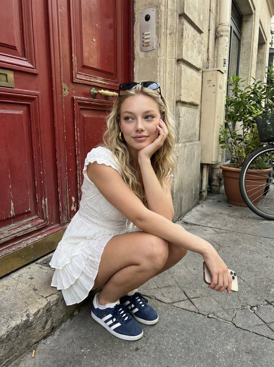 Squatting Woman